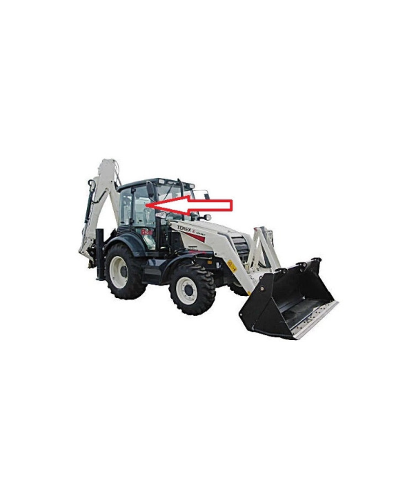 Стекло верхнее правой двери кабины Terex 6099905M1